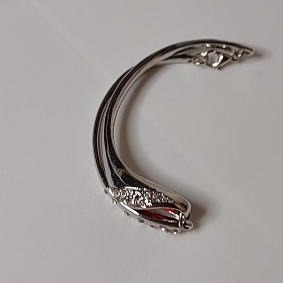 Cute Red And Silver Tone 7 Inch Bracelet - Picture 9 of 11